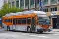 Los Angeles Metro Local bus in Long Beach, California Royalty Free Stock Photo