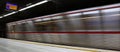 Los Angeles Metro Rail Train B Line in Movement at the station Royalty Free Stock Photo