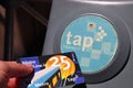 Los Angeles Metro Rail Turnstiles with TAP Card, Transit Access Pass