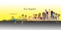 Los Angeles and Santa Monica Illustration