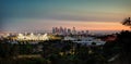 Los Angeles Skyline from Elysian Park Royalty Free Stock Photo