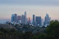 Los Angeles Skyline from Elysian Park Royalty Free Stock Photo