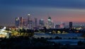 Los Angeles Skyline from Elysian Park Royalty Free Stock Photo