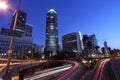 Los Angeles Skyline and Freeway Royalty Free Stock Photo