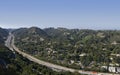 Los Angeles Skyline and Freeway Royalty Free Stock Photo