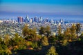 Los Angeles skyline photographed from Griffith Park