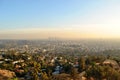 Los Angeles Skyline under Smog Royalty Free Stock Photo