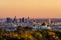 Los Angeles skyscrapers at sunset