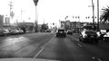 Los Angeles streets in black and white - regular day