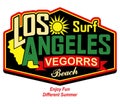 Los angeles surf vegorrs beach logo
