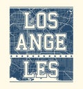 Los Angeles tee print with city streets.