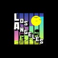 Los Angeles theme t-shirt print