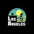 Los Angeles theme t-shirt print