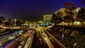 Los Angeles Traffic at night Royalty Free Stock Photo