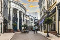 Los Angeles, United States of America January 15, 2023: The famous luxury and brand stores on the street of Rodeo Drive. Royalty Free Stock Photo