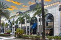 Los Angeles, United States of America January 15, 2023: Luxury stores on the famous Rodeo Drive street, in the town of Beverly