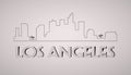 Los Angeles United States city skyline vector background.