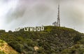 Los Angeles United States January 15, 2023: Nice panoramic photo of the Hollywood sign on the top of the Los Angeles mountain.