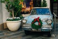 Los Angeles, United States - Jule 2019 Flying Ford Anglia in Universal Studio Park. Harry Potter.