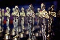 LOS ANGELES, UNITED STATES - Jun 06, 2012: Array of golden Oscar statues