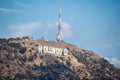 LOS ANGELES, UNITED STATES - 1 November 2022: Hollywood Sign landmark in Los Angeles