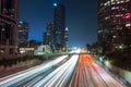 Los Angeles, Urban City at Sunset with Freeway Trafic