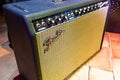 Tube sound amplifier Fender. Guitar amplifier, preamp and power amp detail, gain and tone Royalty Free Stock Photo