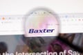 Los Angeles, USA - 1 February 2021: Baxter International website page. Baxter.com logo on display screen, Illustrative Editorial