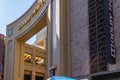 LOS ANGELES, USA - JULY 05, 2018, Dolby Digital Theater in clear sunny weather, place where Oscar is awarded, view from below, Royalty Free Stock Photo