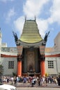 TLC Chinese Theater`s entrance full of tourists in Los Angeles, USA Royalty Free Stock Photo