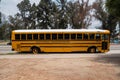 LOS ANGELES, USA - JUNE 28, 2016: View of school bus on the streets of Los Angeles