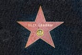 Closeup of Star on the Hollywood Walk of Fame for Billy Graham