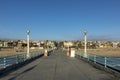 scenic pier at Manhattan Beach near Los Angeles in sunset Royalty Free Stock Photo