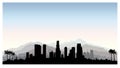 Los Angeles, USA skyline. City silhouette with skyscraper building Royalty Free Stock Photo