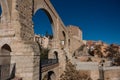 Los Arcos aqueduct in old town. Teruel, Aragon Royalty Free Stock Photo