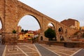 Los Arcos aqueduct. Teruel Royalty Free Stock Photo