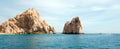 Los Arcos / The Arch at Lands End as seen from the Pacific Ocean at Cabo San Lucas in Baja California Mexico Royalty Free Stock Photo