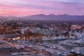 Los Cabos, Mexico evening view from above. Royalty Free Stock Photo