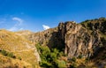 Los Cahorros Gorge in Monachil, Spain \'s Dramatic Cliffs and Lush Valley Royalty Free Stock Photo