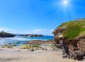 Los Castros sunshiny beach Galicia, Spain.