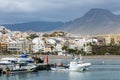 LOS CHRISTIANOS, TENERIFE/SPAIN - JANUARY 19, 2015 : Boats moore