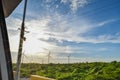 Aeolic farm by car in Dominican Republic.