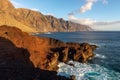 Los Gigantes cliffs from Punta de Teno cape in Tenerife island, Spain