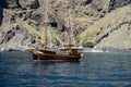 Los Gigantes cliffs view from atlantic ocean at Playa de masca