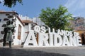 Los Llanos de Aridane, La Palma / Spain. Street sign on the quiet, small popular town in La Palma, Canary Island.