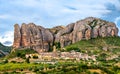 Los Mallos de Aguero, rock formations in Huesca, Spain Royalty Free Stock Photo