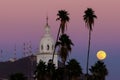 Los Mochis Mexico with a full moon Royalty Free Stock Photo