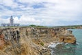 Los Morillos lighthouse at Rojo Cape (Puerto Rico) Royalty Free Stock Photo