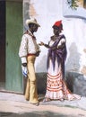 Los negros curros. Drawing by Victor Patricio Landaluze