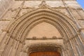 Los Novios door of the Cathedral of Palencia, Castilla y Leon, S Royalty Free Stock Photo